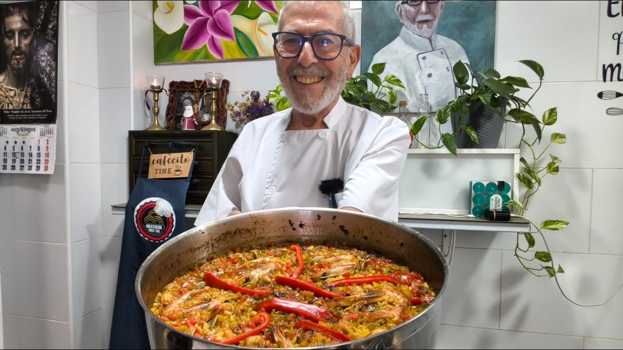 Arroz con pota Gambas y almejas  una delicia fácil y rico rico 😋