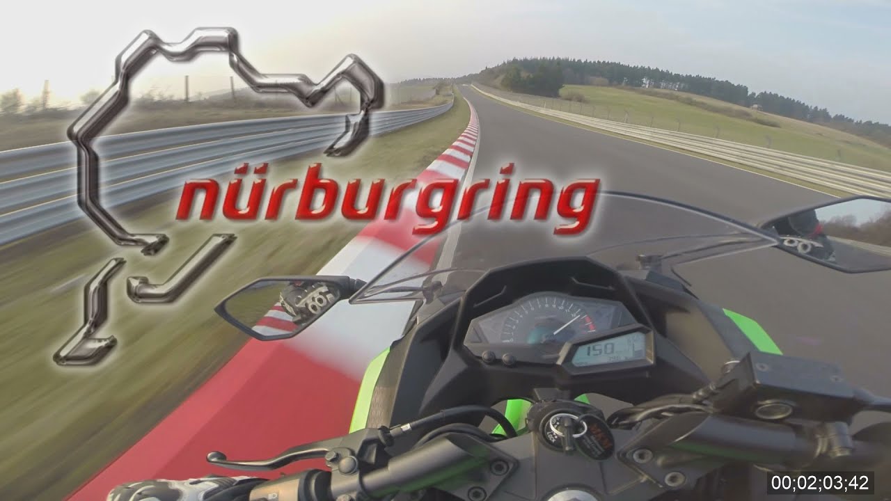 Kawasaki Ninja 300 Nürburgring Nordschleife BTG 9:25 60fps