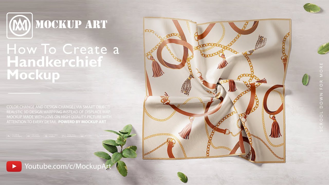 How to make a handkerchief mockup| Photoshop Mockup Tutorial