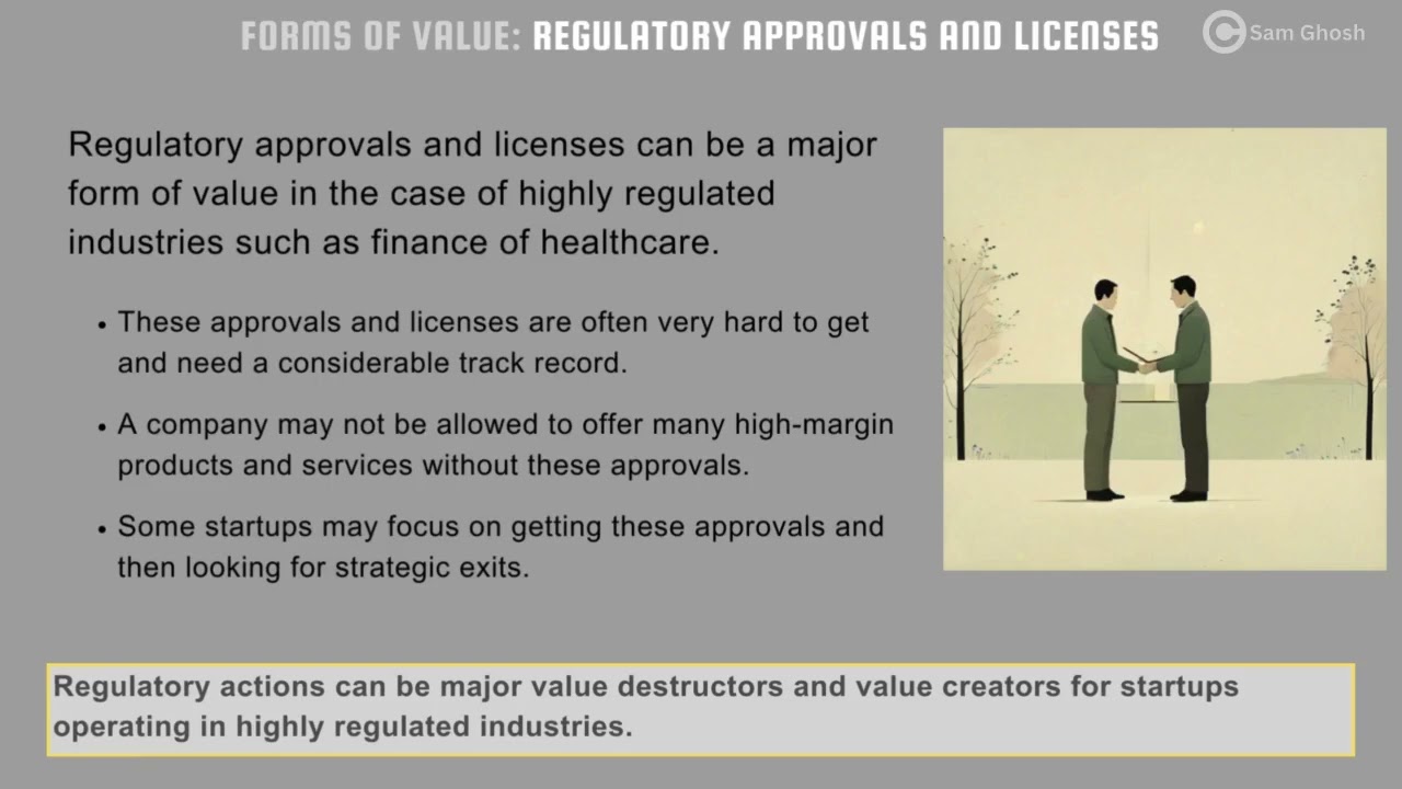 Regulatory Approvals as a form of Value of a Startup