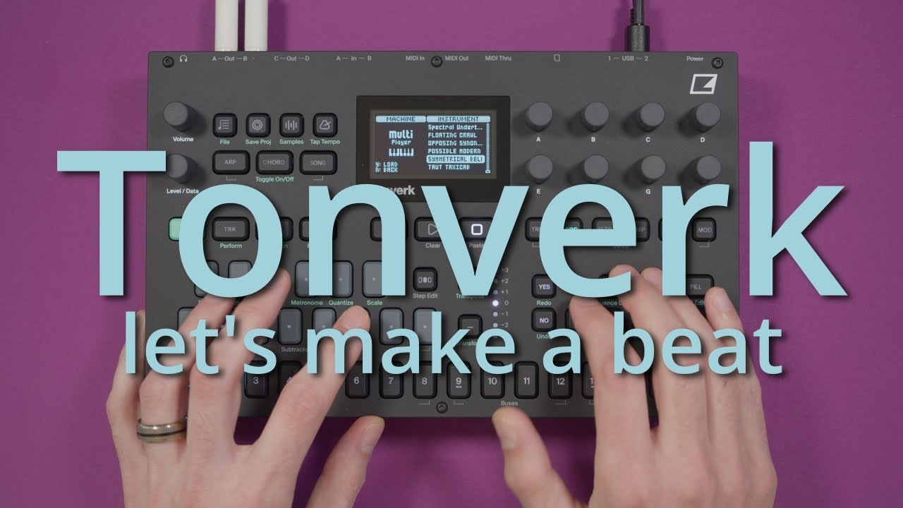 Making a simple beat from scratch with Tonverk
