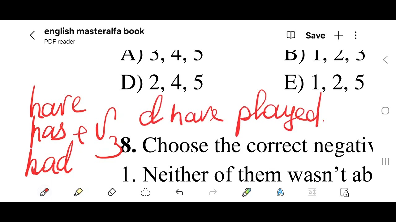 Negative sentences test izahı