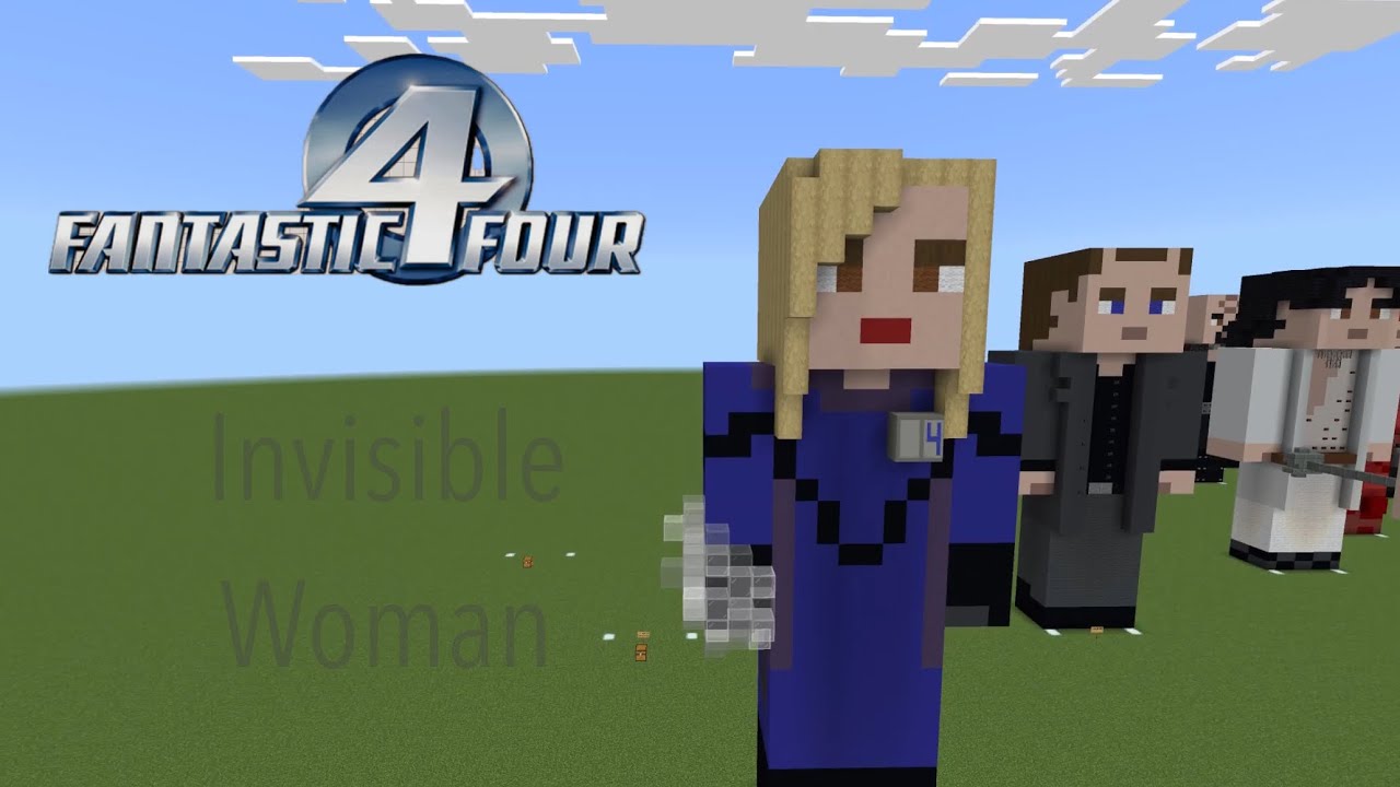 Minecraft Invisible Woman (Fantastic 4) Statue Tutorial