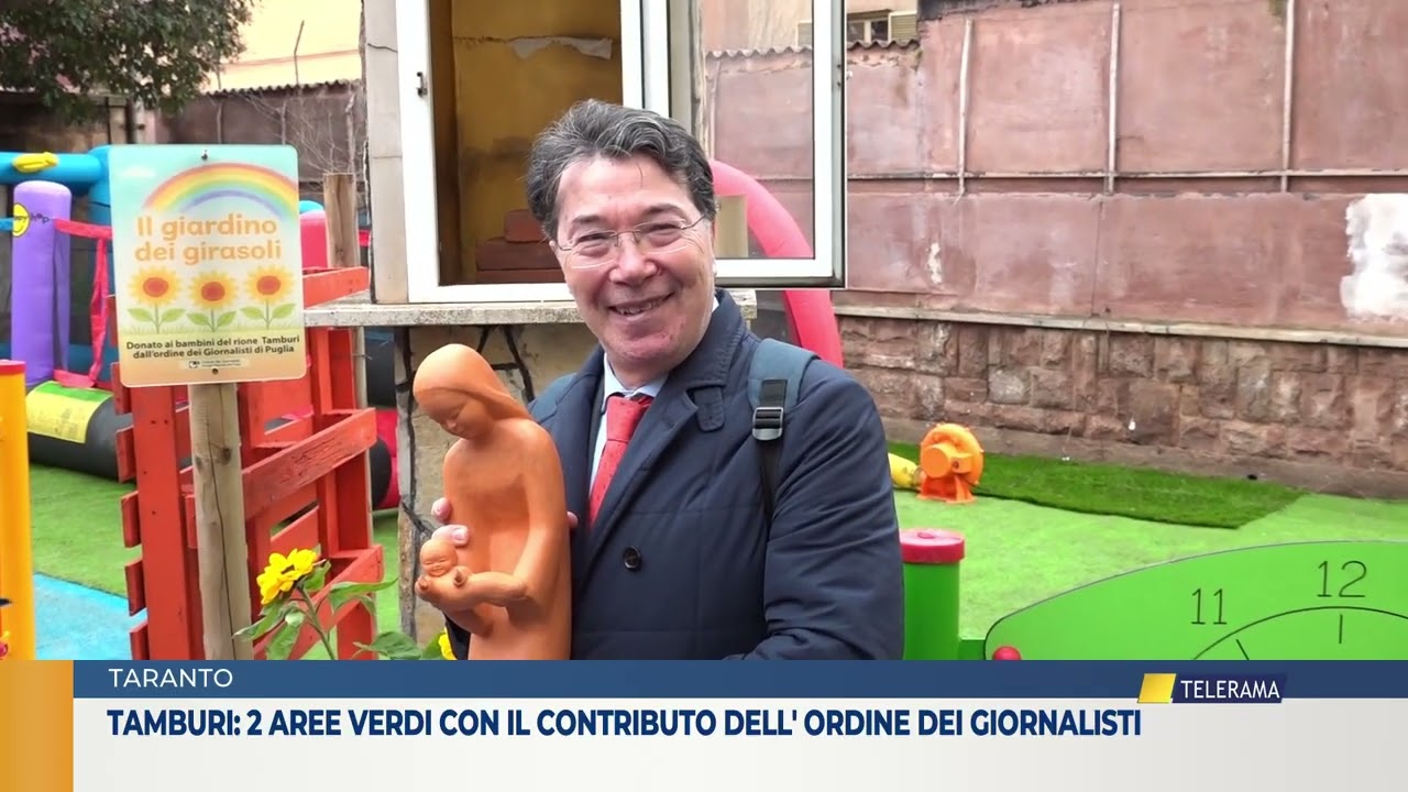 Taranto Tamburi: 2 aree verdi con il contributo dell'ordine dei giornalisti