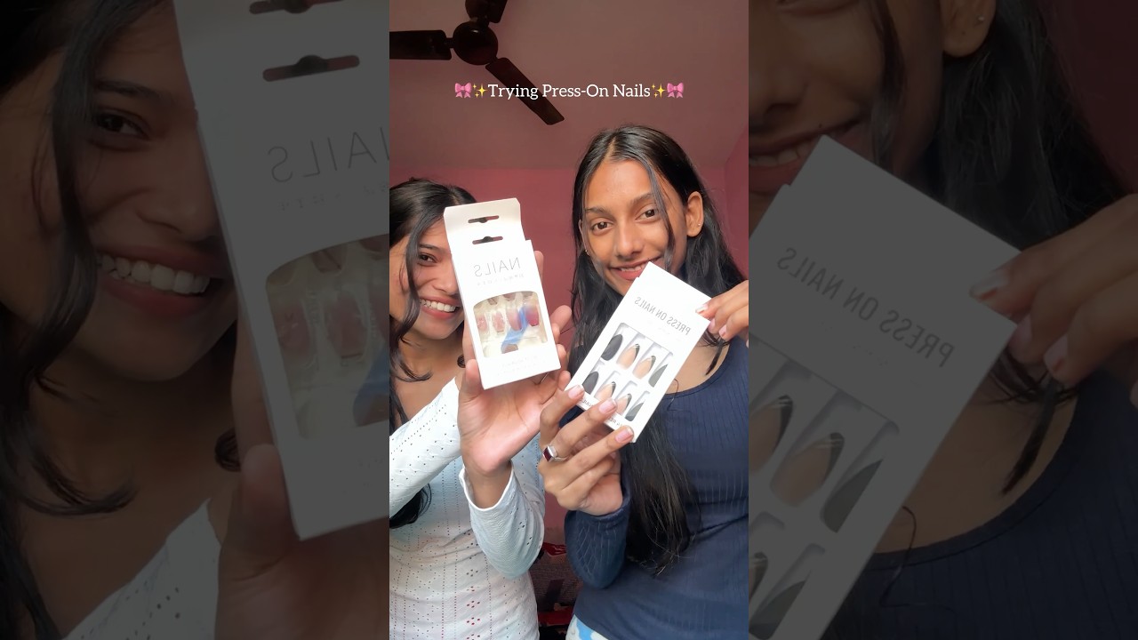 Trying Press on nails again🌷🎀💕 