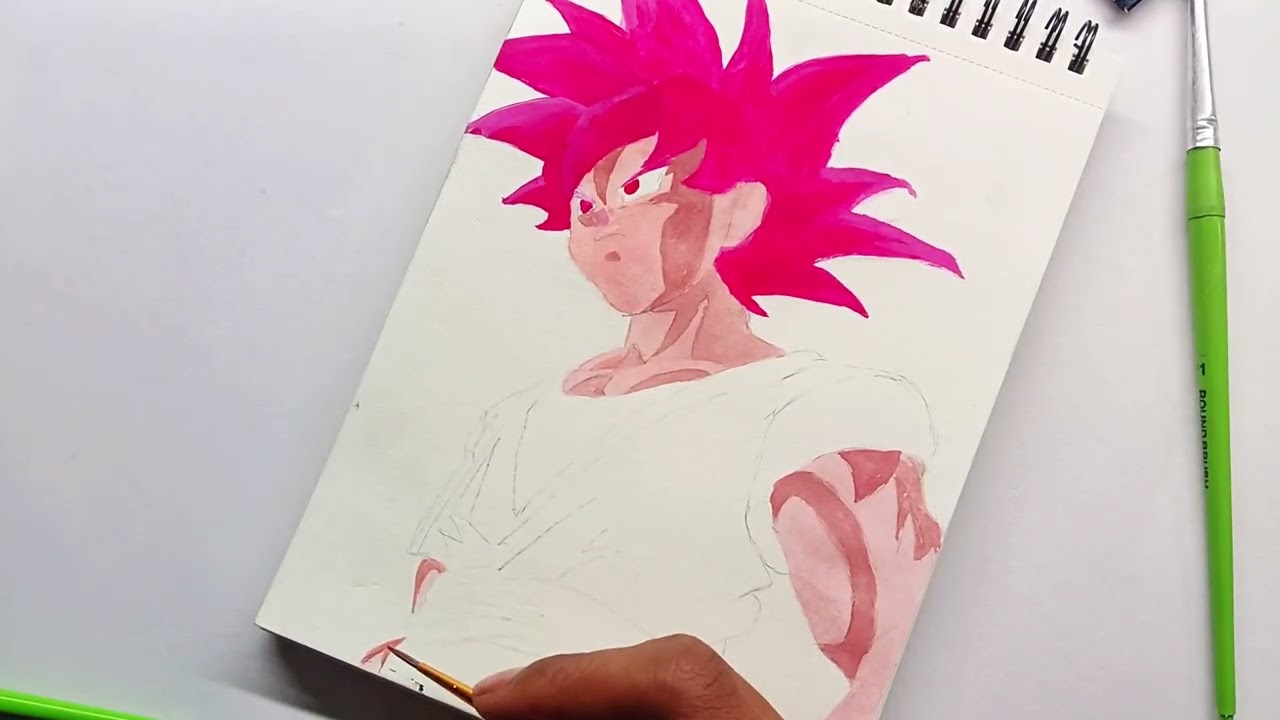 Goku drawing full process #goku#animeart #dragonball 