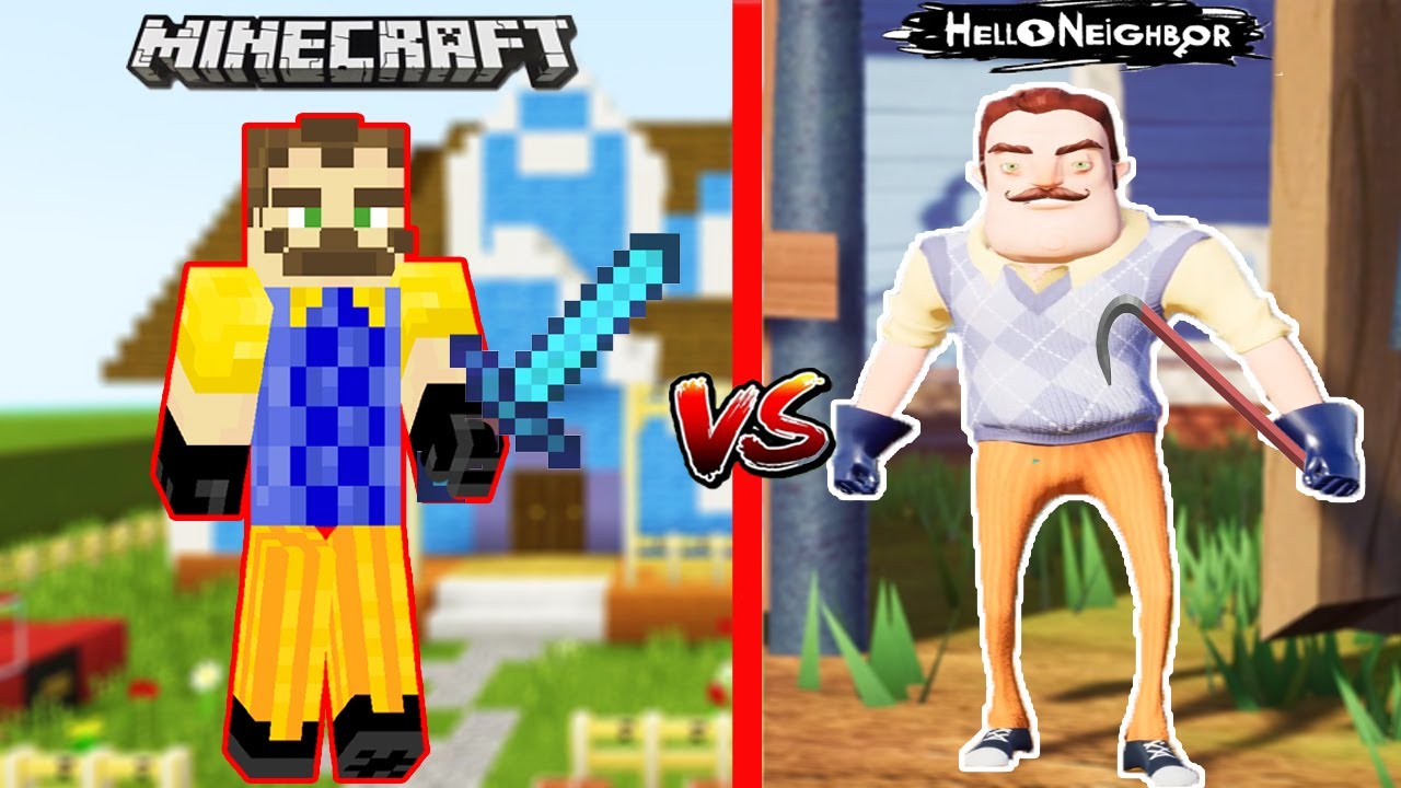 MiNECRAFT vs GERÇEK WİLSON AMCA KAPIŞMA  😲 Hello Neighbor vs Minecraft Challenge
