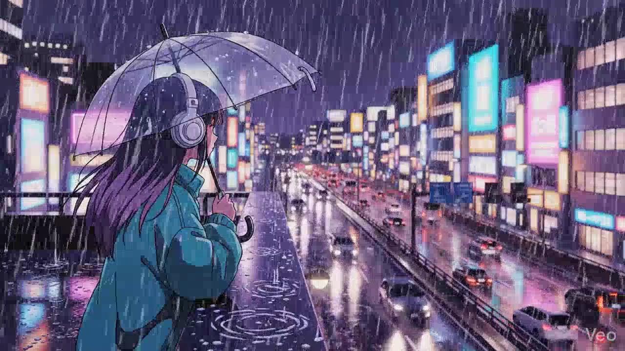 Late Night Study 🌧️ Rainy Japanese City Lofi