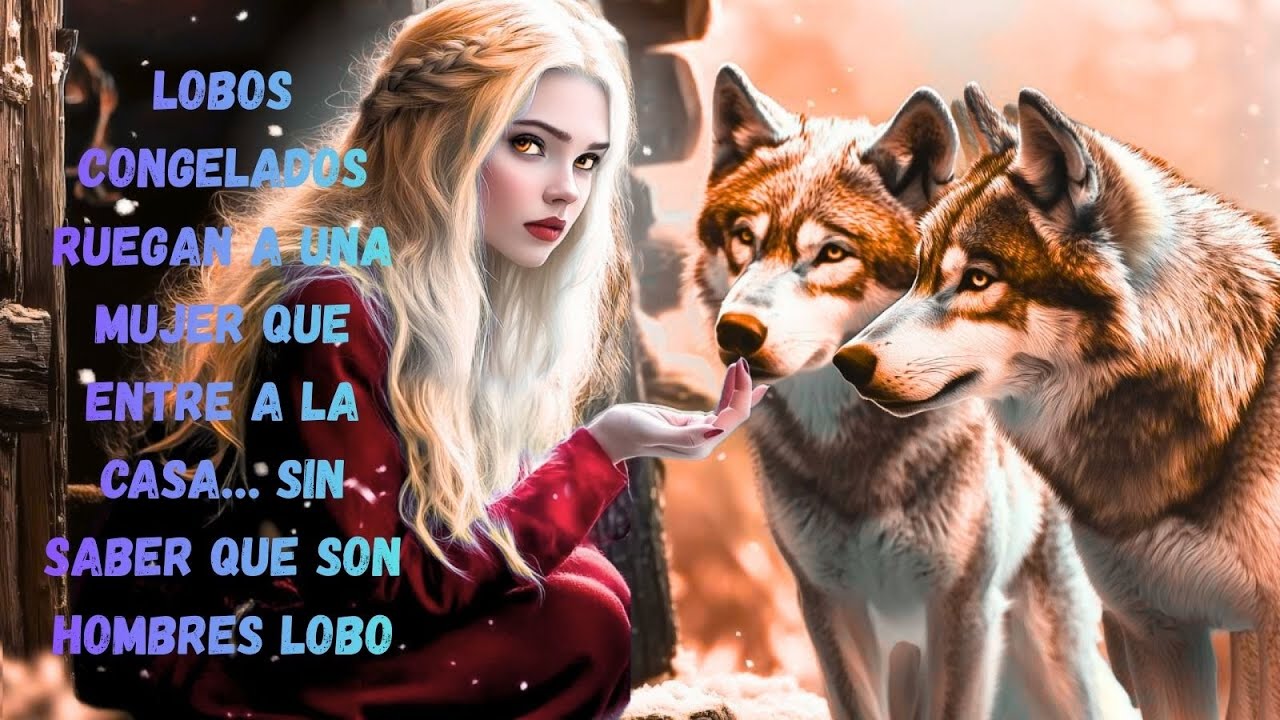 Dos Lobos Bajo la Nieve Suplican Refugio… Ella Ignora que Son Cambiaformas