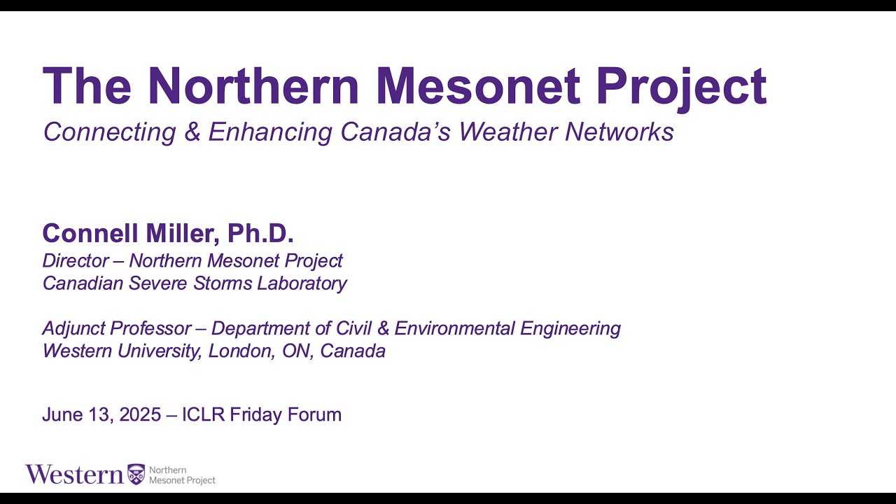 ICLR Friday Forum: The Northern Mesonet Project (June 13, 2025)