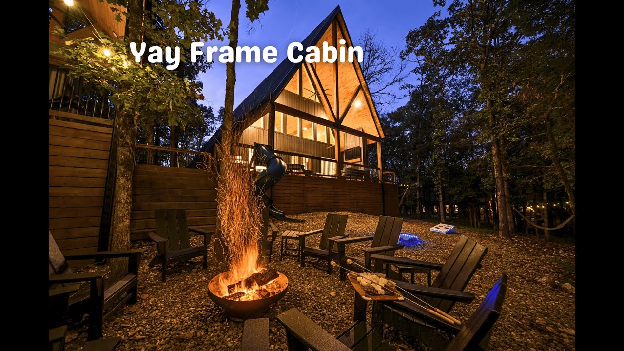 Game-Filled A-Frame Cabin in Broken Bow | Arcades, Movie Screen & Hot Tub (Video Tour)