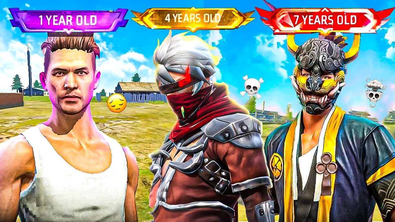 1 Year Old Free Fire Player 😈 to 7 Year Old Free Fire Player 🤯 | Who is the Best❓