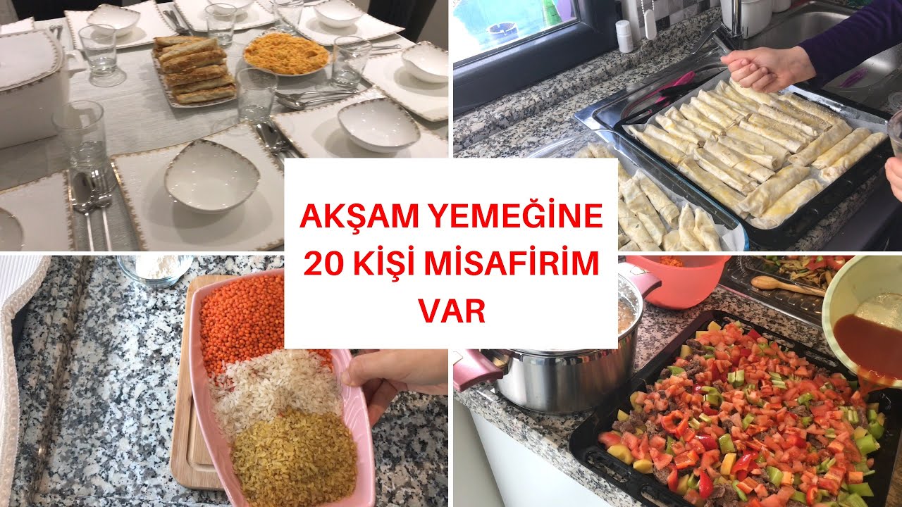 MİSAFİRLİ AKŞAM YEMEĞİ MENÜSÜ | 7 ÇEŞİT YAPTIM | GÜNLÜK VLOG