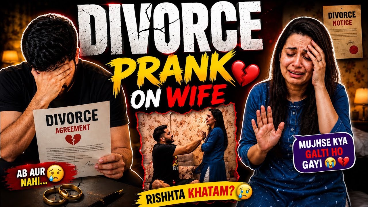 Divorce Prank on Wife Gone Extremely Wrong! 😱💔 | Emotional Husband Wife Prank 😂