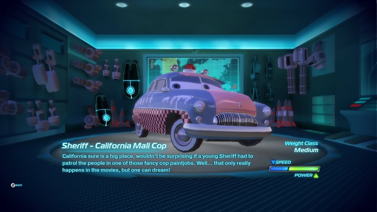 Cars 2 PC - Sheriff - California Mall Cop Gameplay