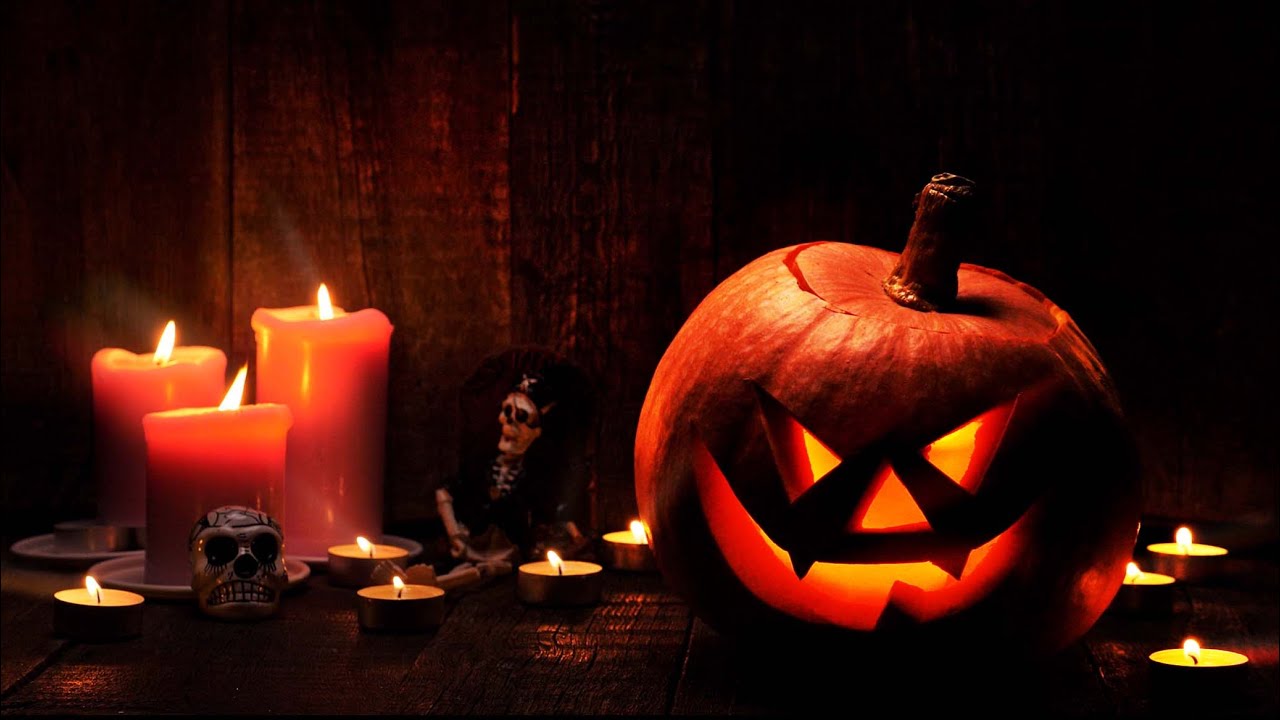 10 Hours Halloween Ambience Sounds with relaxing Spooky Sounds | Halloween Screensaver