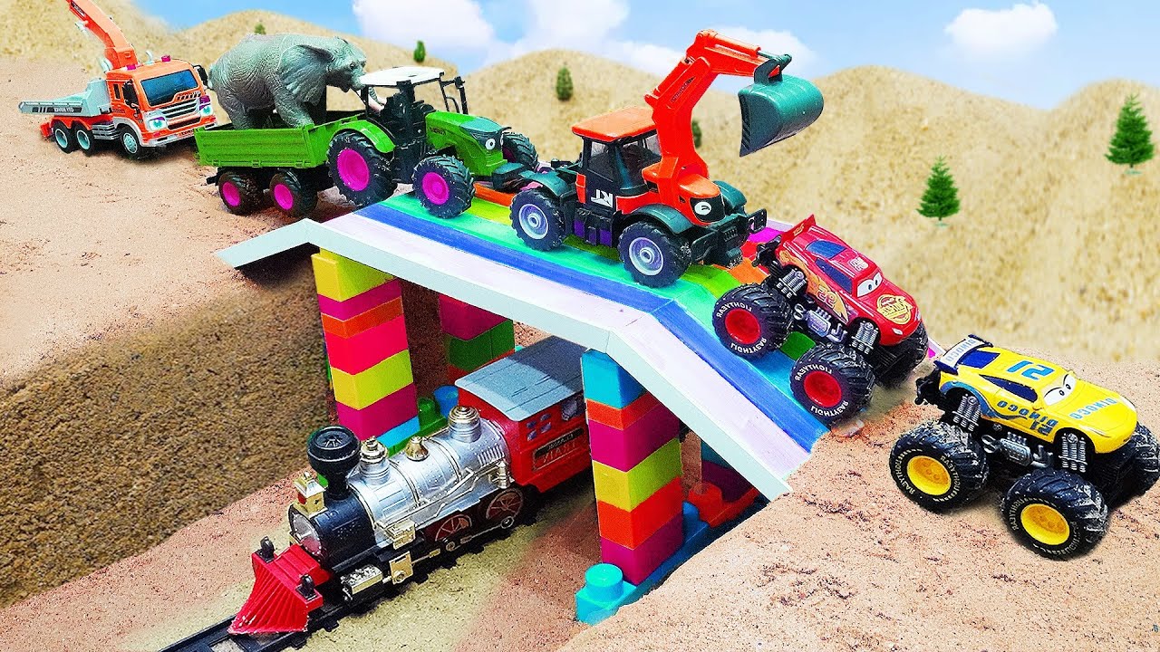 Construction Vehicle Team Joins Rescue Operation | Safety Lesson For Kids | Dinky TV