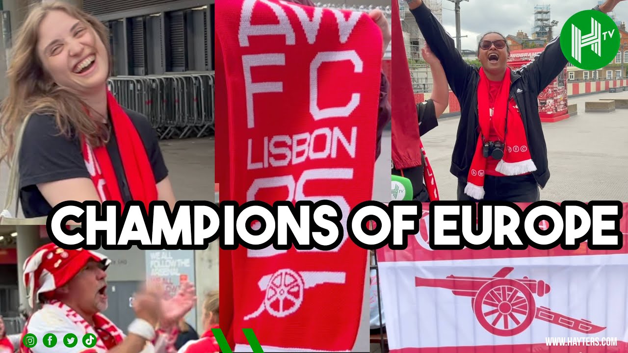Arsenal FANS REACT I Emirates Stadium UWCL PARTY