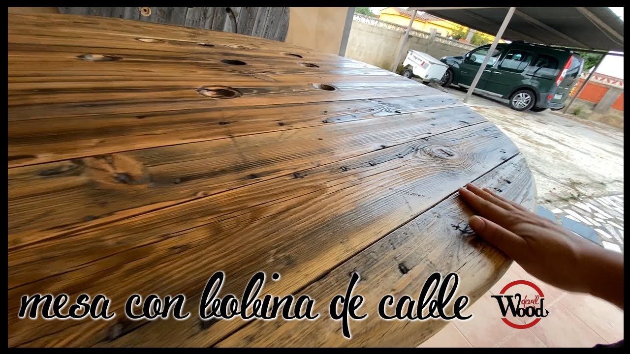 ✅ RESTAURACIÓN de [bobina] de cable para hacer 1 MESA de comedor 😈