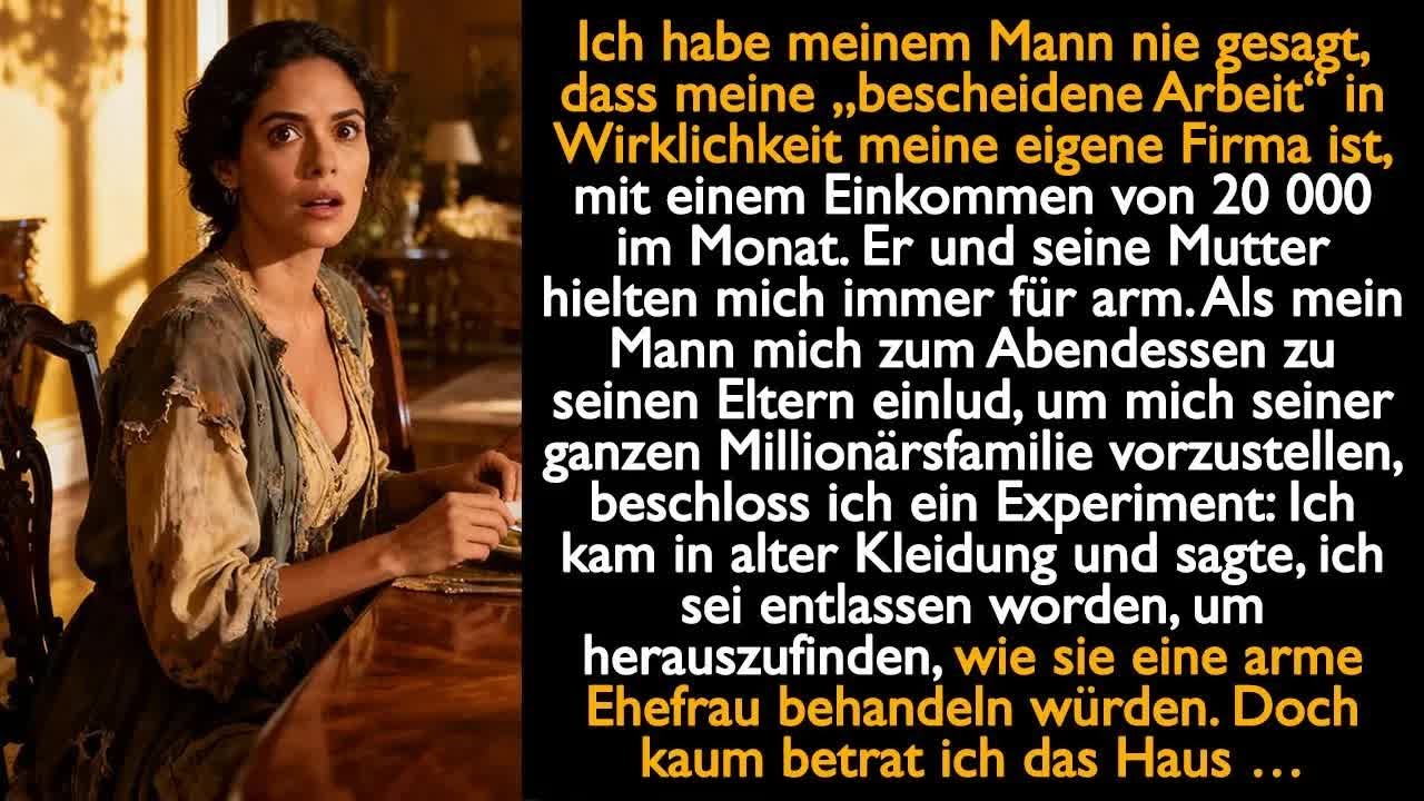 Mein Mann und seine Mutter hielten mich immer für arm  Als mein Mann mich zum Abendessen