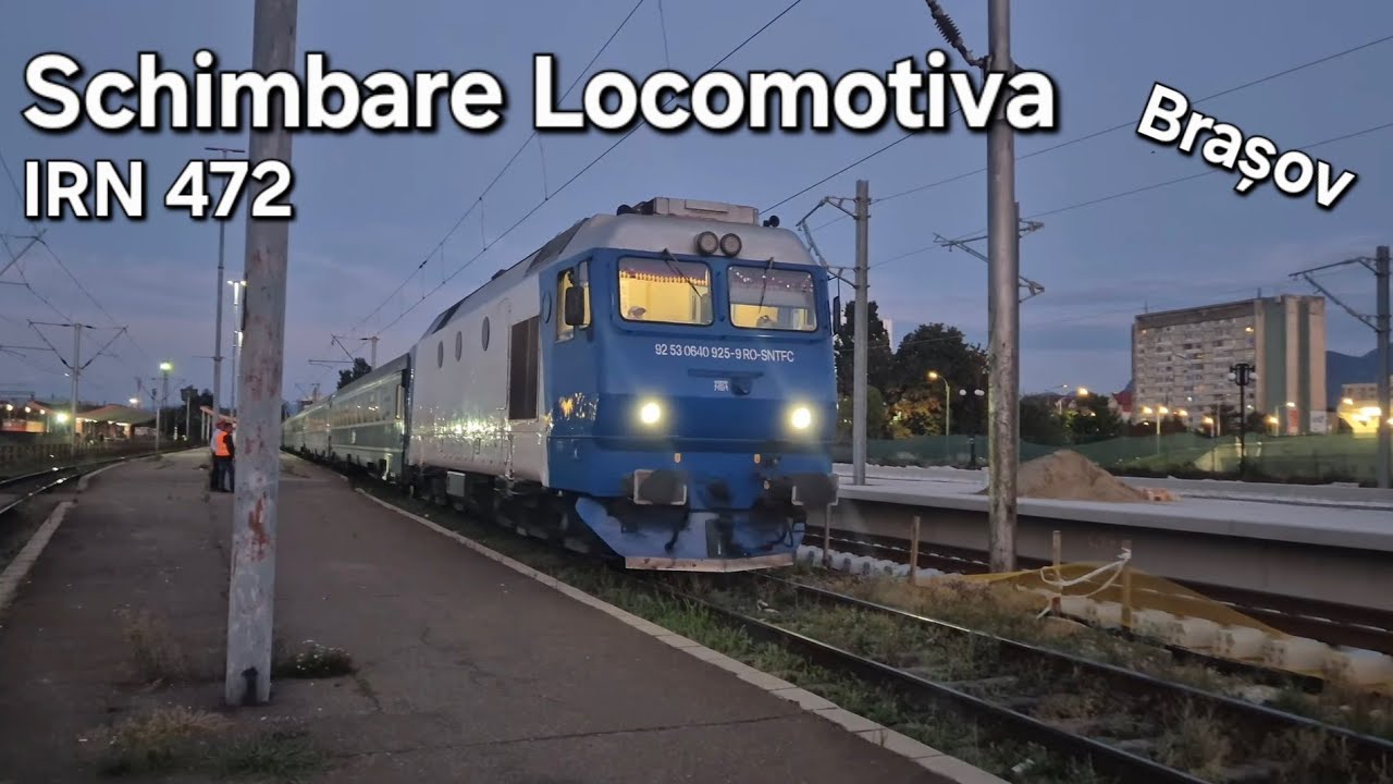 Schimbare de Locomotivă în Gara Brașov 🚂 |Internaționalul IRN 472 București – Budapesta 19.08.25