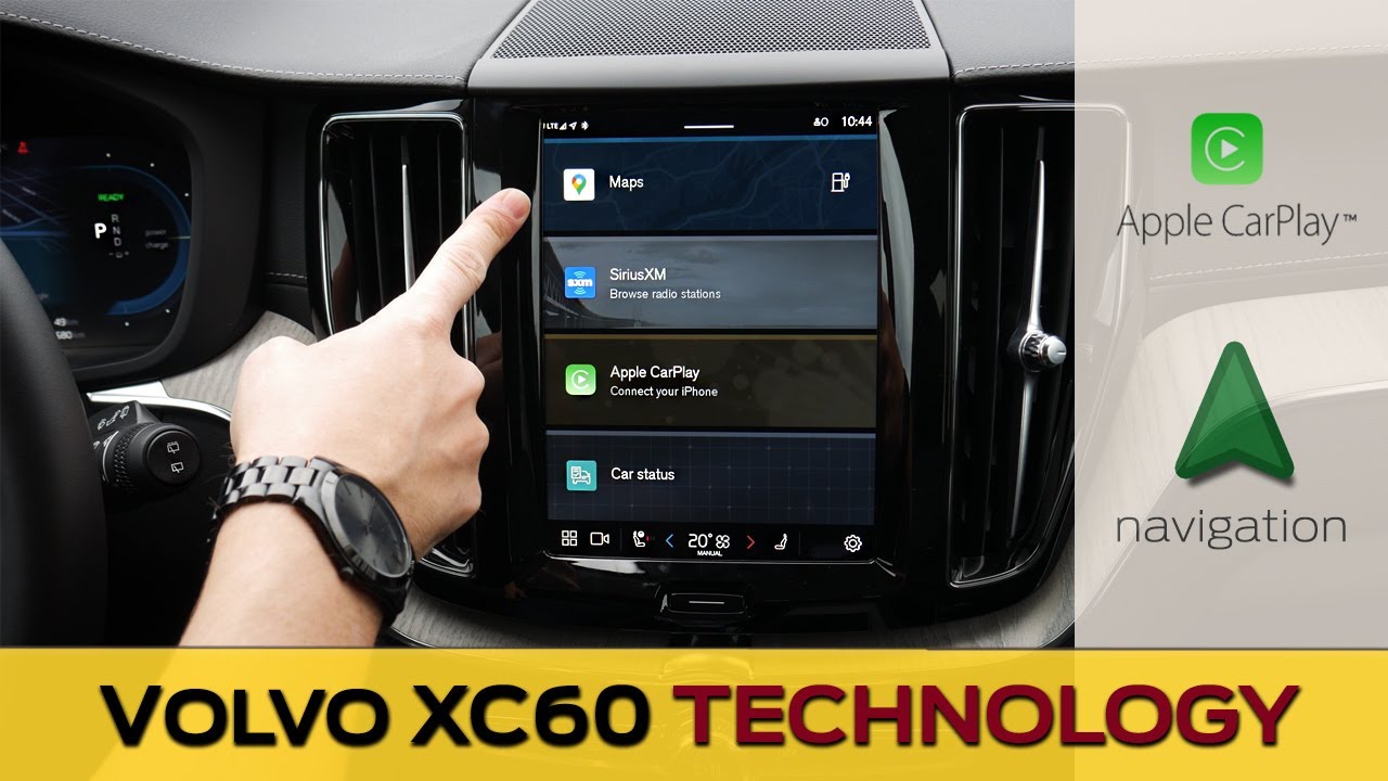 Media Screen in the Volvo XC60 | Apple CarPlay, Navigation and more!