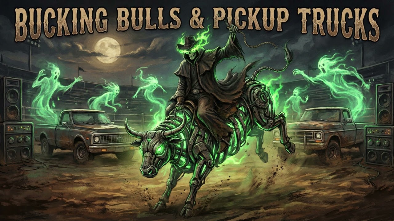 Bucking Bulls & Pickup Trucks