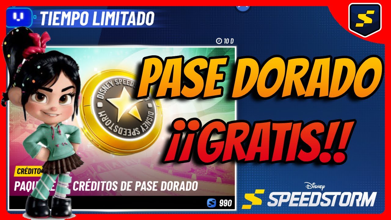 CONSIGUE EL PASE DORADO GRATIS  🏆  Disney Speedstorm