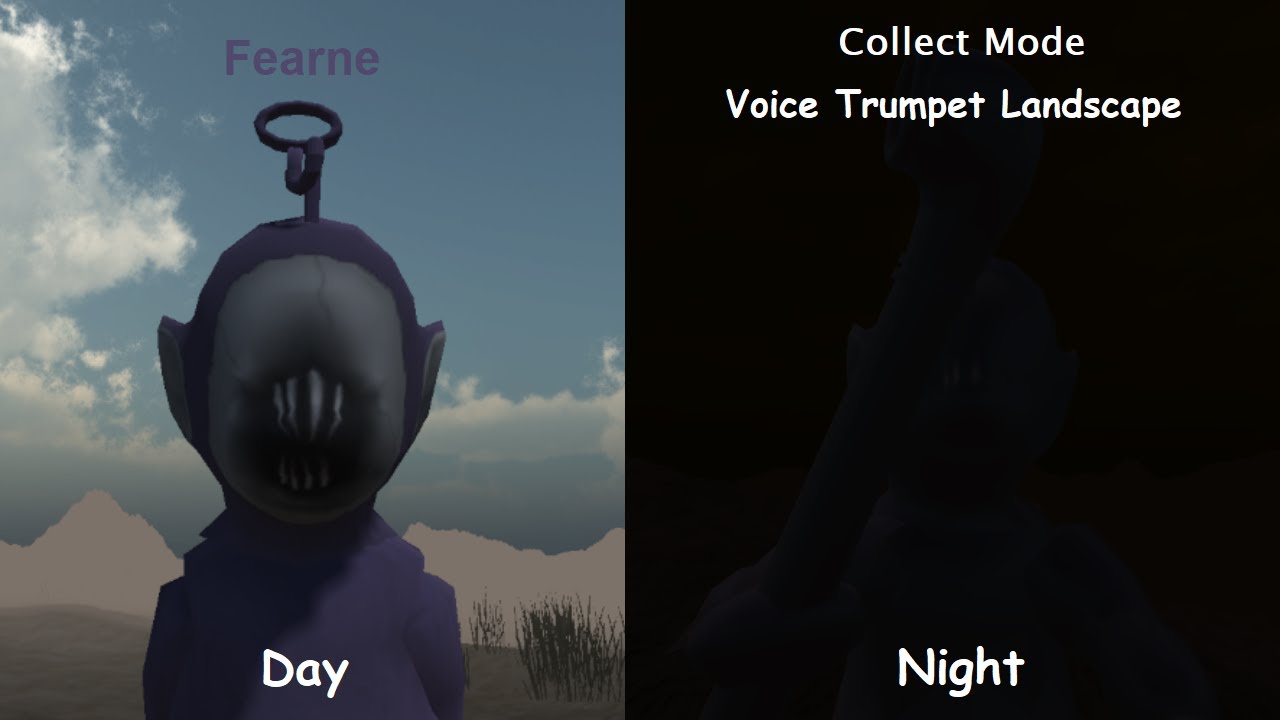 Slendytubbies 3: Re-Awakening - Collect Mode | Voice Trumpet Landscape (Day, Night)