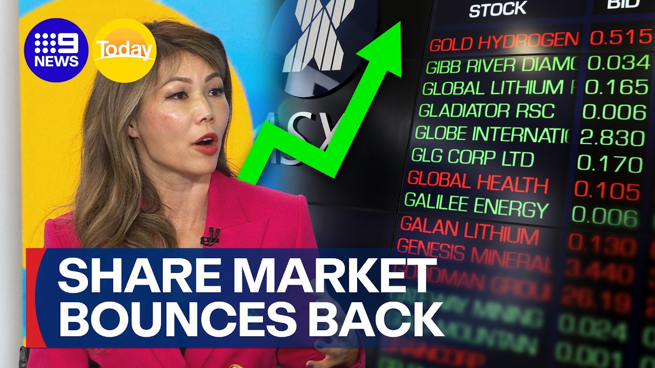 Australian Share Market bounces back from two per cent slump | 9 News Australia