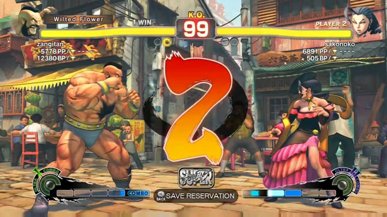 SSF4: Zangitan (Zangief) VS sakonoko [Sako] (Rose)