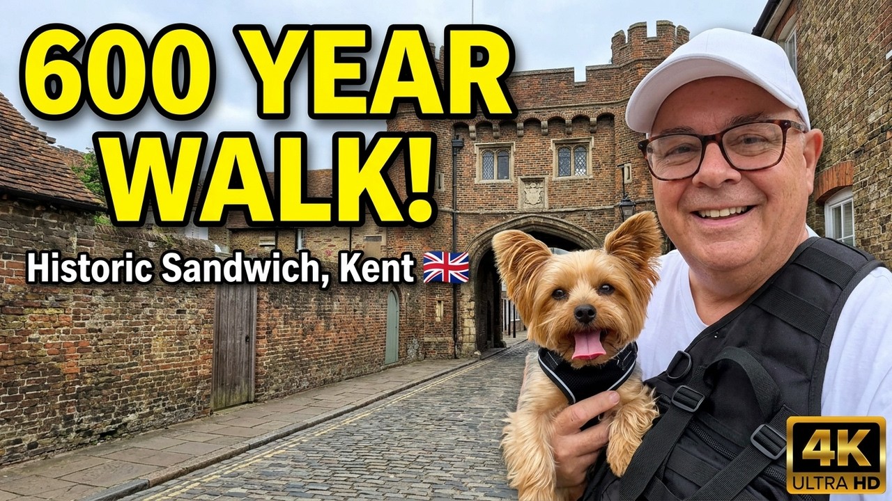 Historic Sandwich, Kent 🇬🇧  Walking 600 Years Through England with Yorkie Lucy 🐶  4K