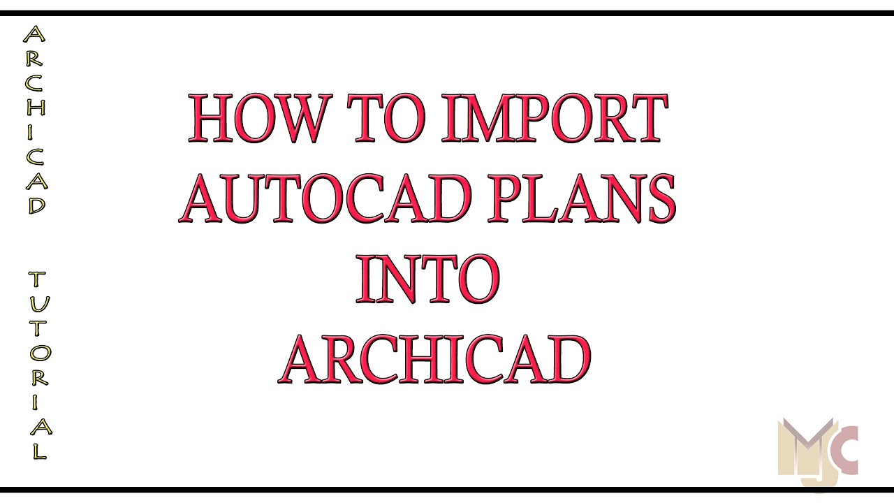 HOW TO IMPORT AUTOCAD DRAWING INTO ARCHICAD #autocad #archicad #import