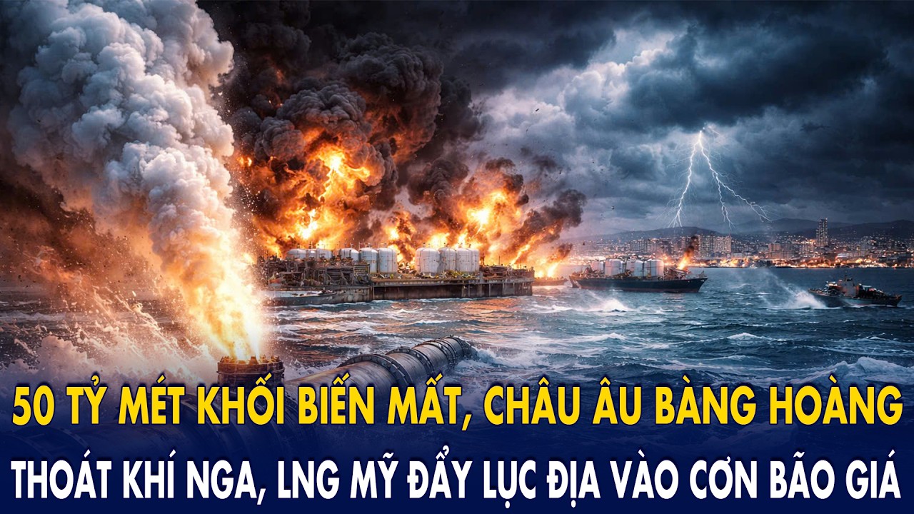 50 tỷ m³ biến mất, châu Âu “bàng hoàng”: Thoát khí Nga, LNG Mỹ đẩy lục địa vào cơn bão giá!