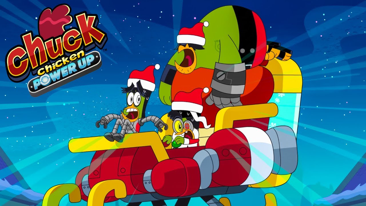 Chuck Chicken Power Up 🎄 Christmas adventure 🎅 Superhero cartoons