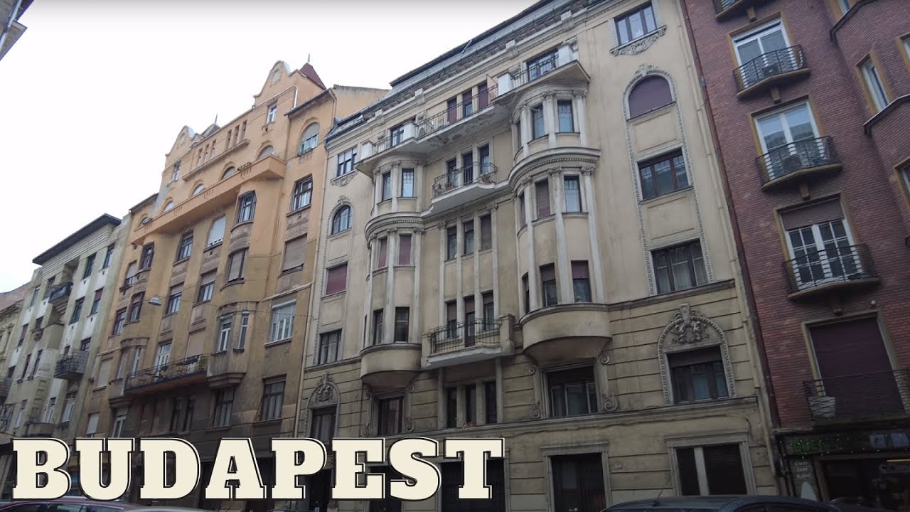 Sunday walk in Újlipótváros,  District 13 Budapest, Hungary [4k Ultra HD 60fps ]