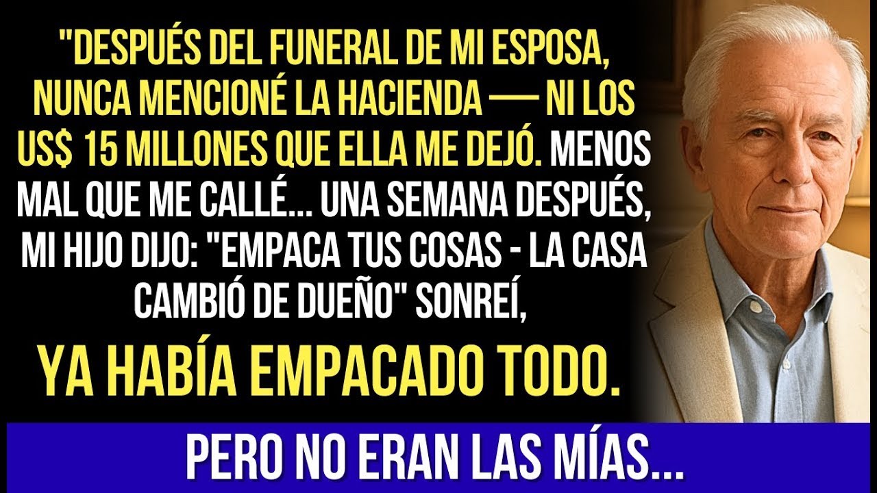 Después Del Funeral De Mi Esposa No Le Conté A Mi Hijo Sobre La Hacienda Que Ella Me Dejó. Menos Mal