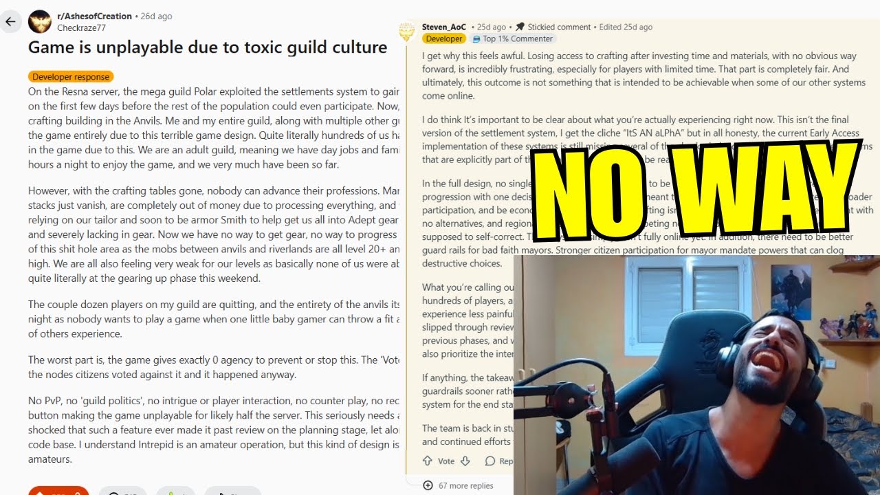 Steven Responded to the Ashes of Creation Backlash and Made Everything Worse