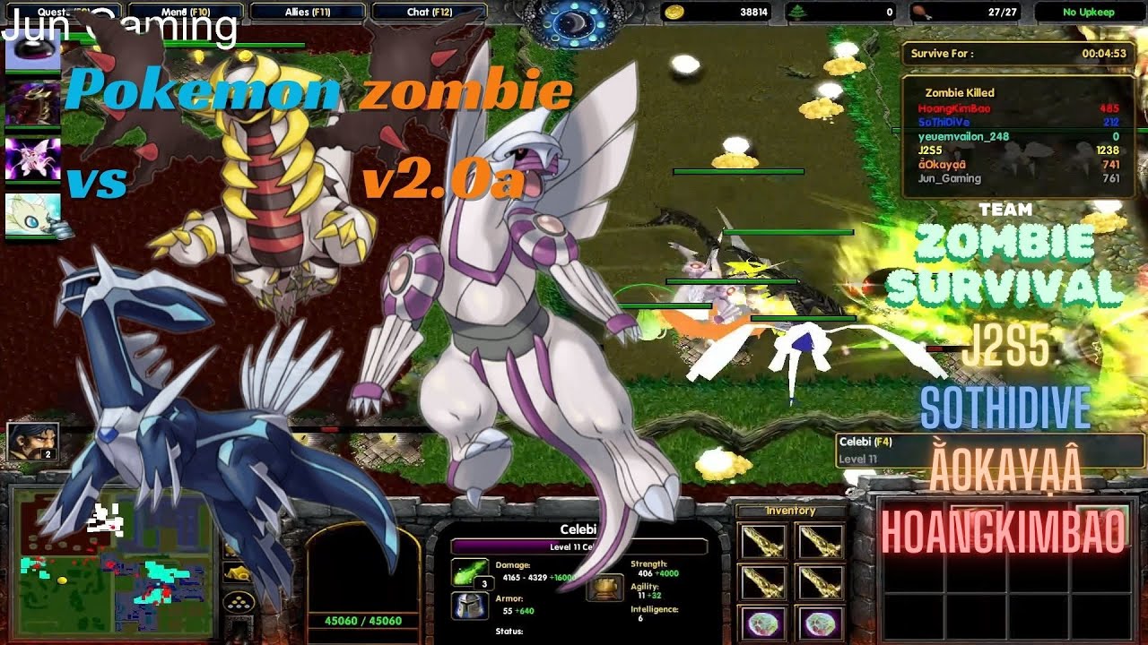 Warcraft III : Pokemon vs Zombie V2.0a