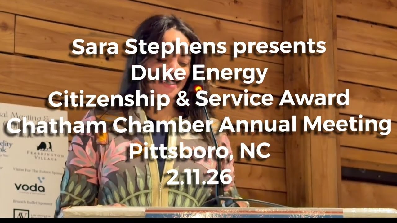 Sara Stephens presents Duke Energy Citizenship & Service Award - 2.11.26