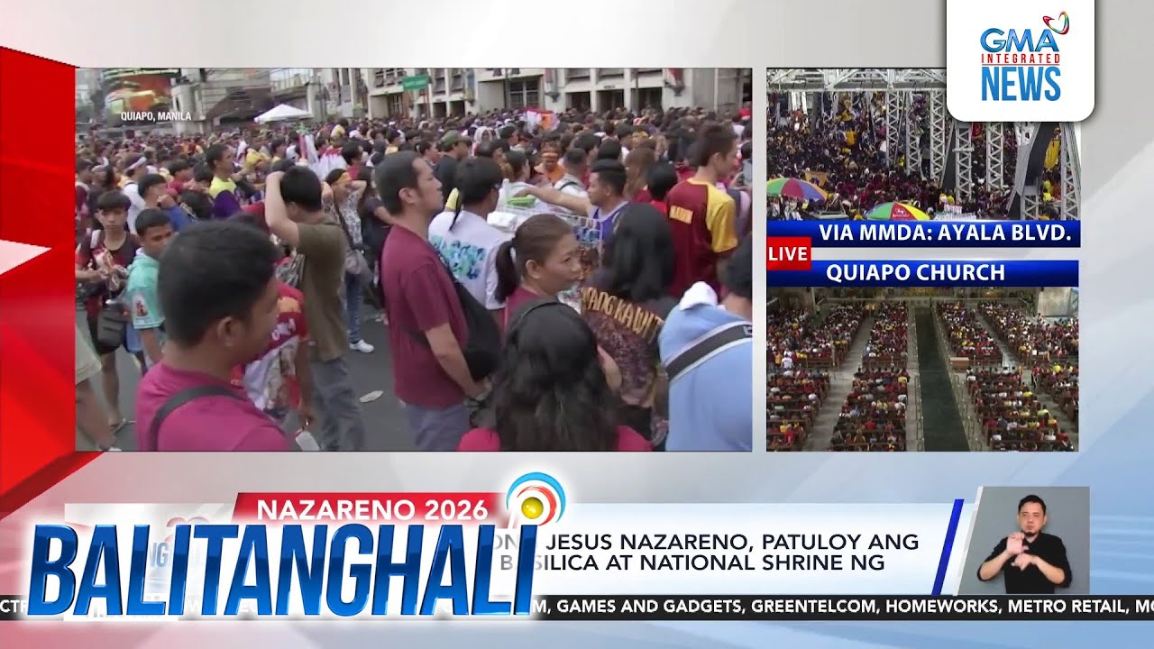 Mga deboto ng Poong Jesus Nazareno, patuloy ang pagdagsa sa Minor Basilica... | Balitanghali