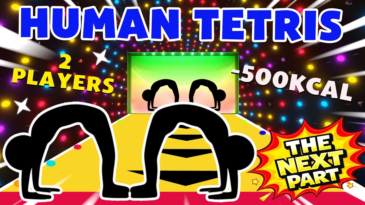 NEW GAME | HUMAN TETRIS | Couple's Reflex Test Gone VIRAL | Immersive Interactive Warm-Up | 2 PLAYER