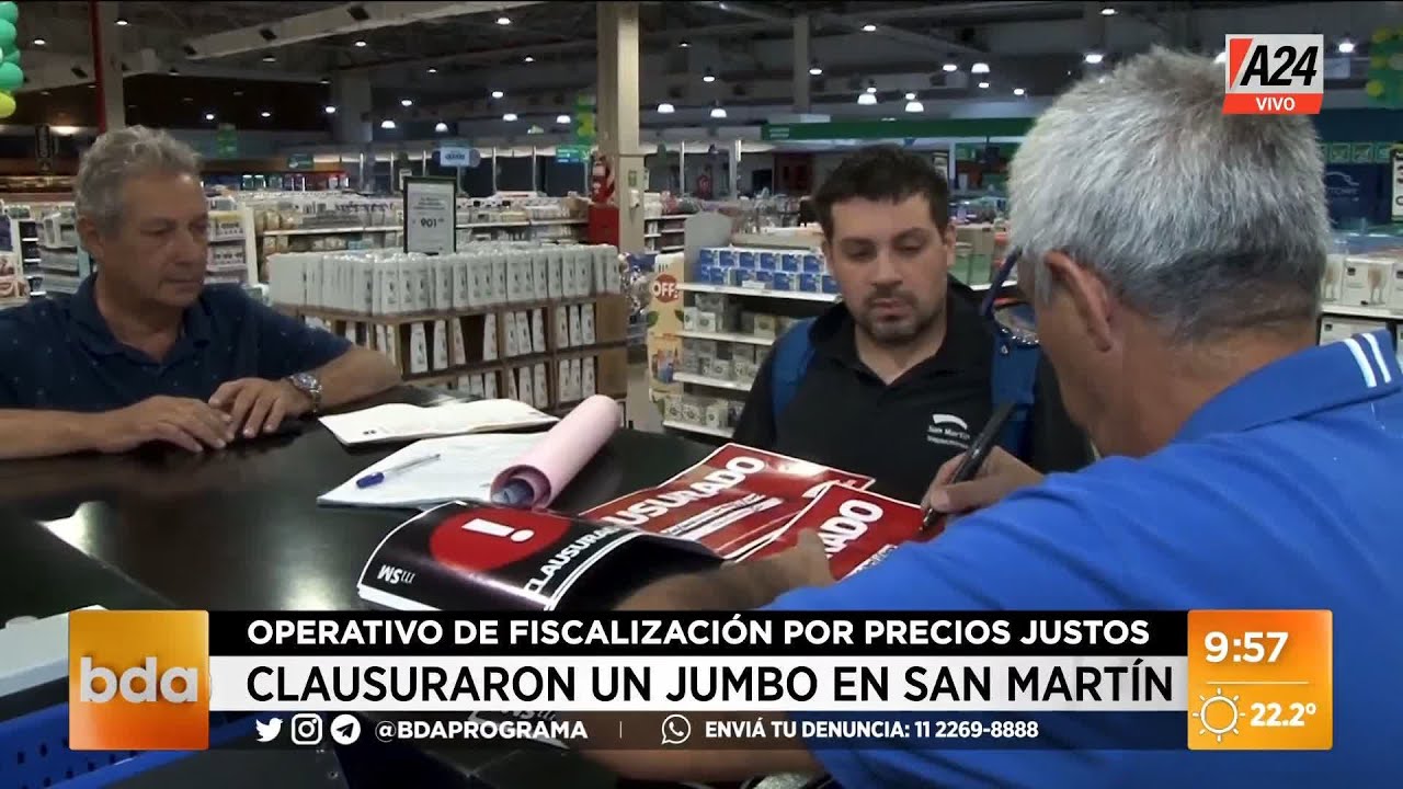 🚨🔴 Clausuraron un Jumbo en San Martín