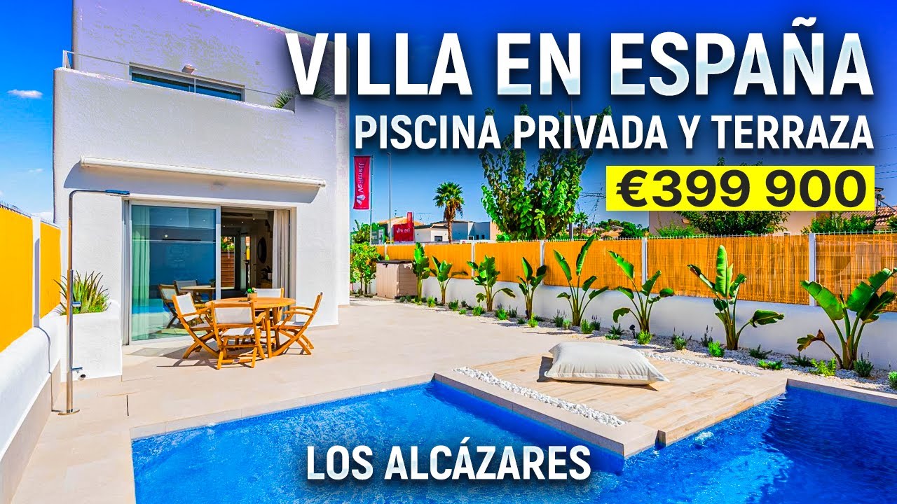 Comprar villa en España 🇪🇸 | Los Alcázares, Murcia – Piscina privada, terraza y 3 dormitorios
