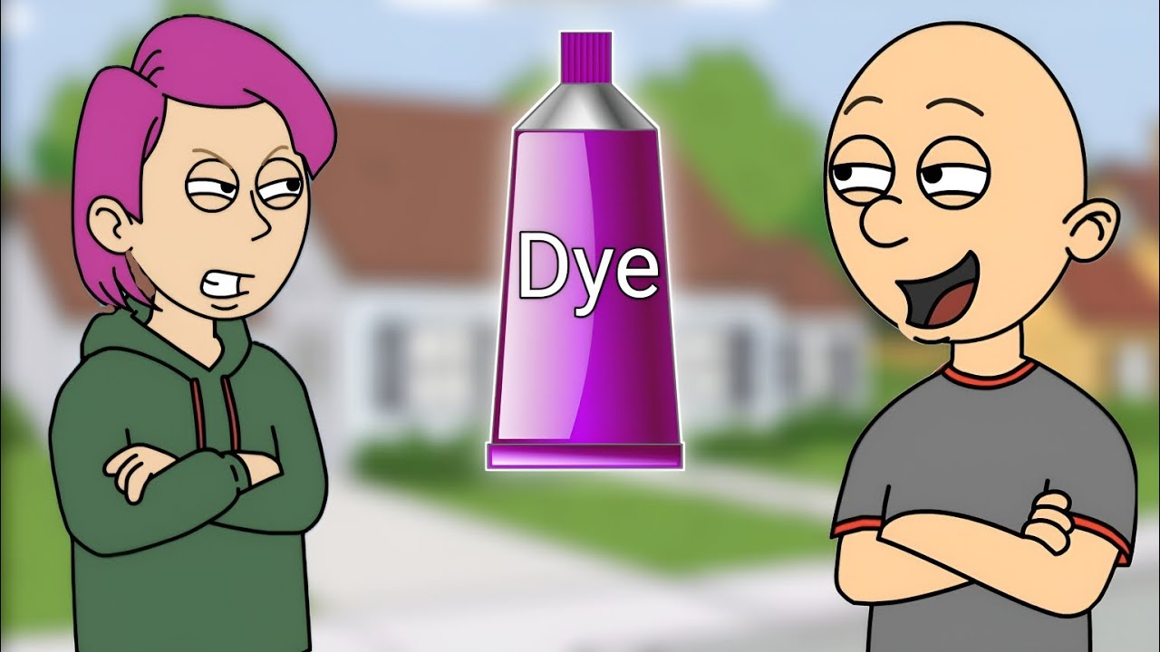 Classic Caillou Dyes Boris Hair to Purple/Grounded
