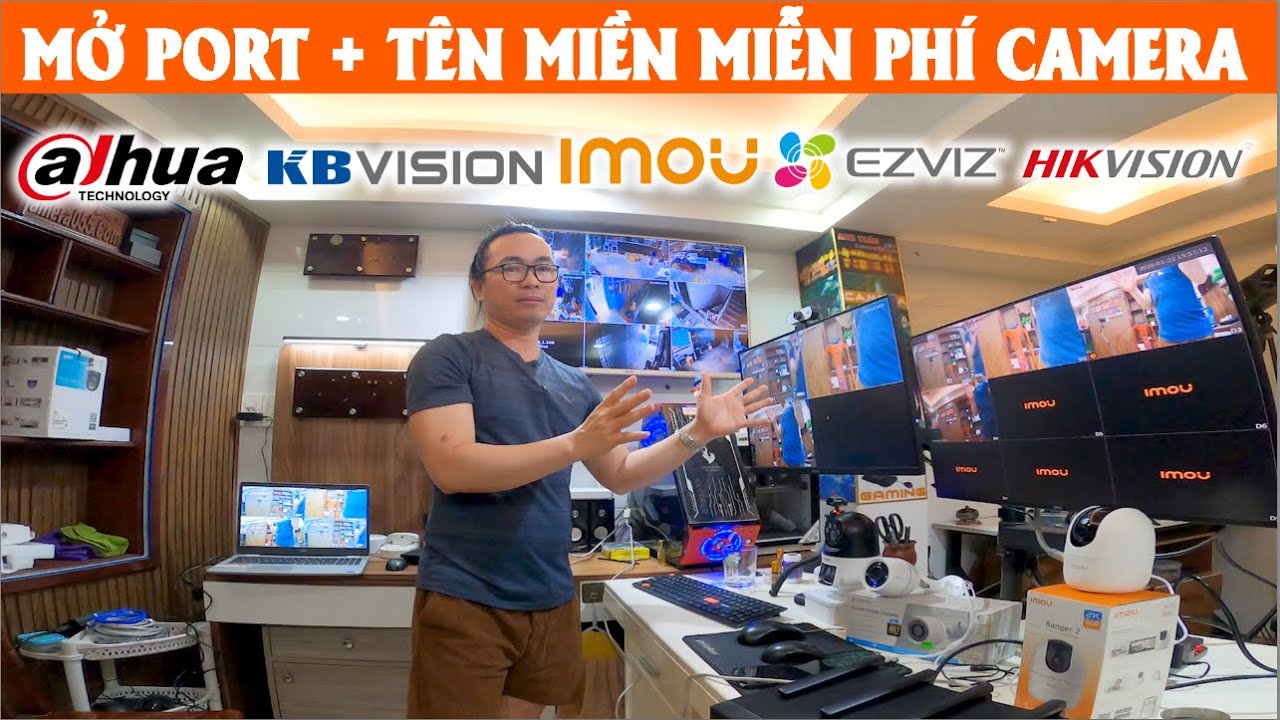 Từ A đến Z hướng dẫn mở port, tên miền miễn phí để thêm camera từ nhiều nơi về đầu ghi #tenmien#port