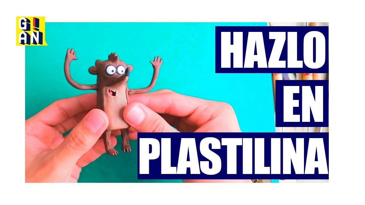 📍 ▶PLASTILINA/Como hacer RIGBY /Un Show más /HOW TO MAKE/PLASTICINE 🎸🎸✅