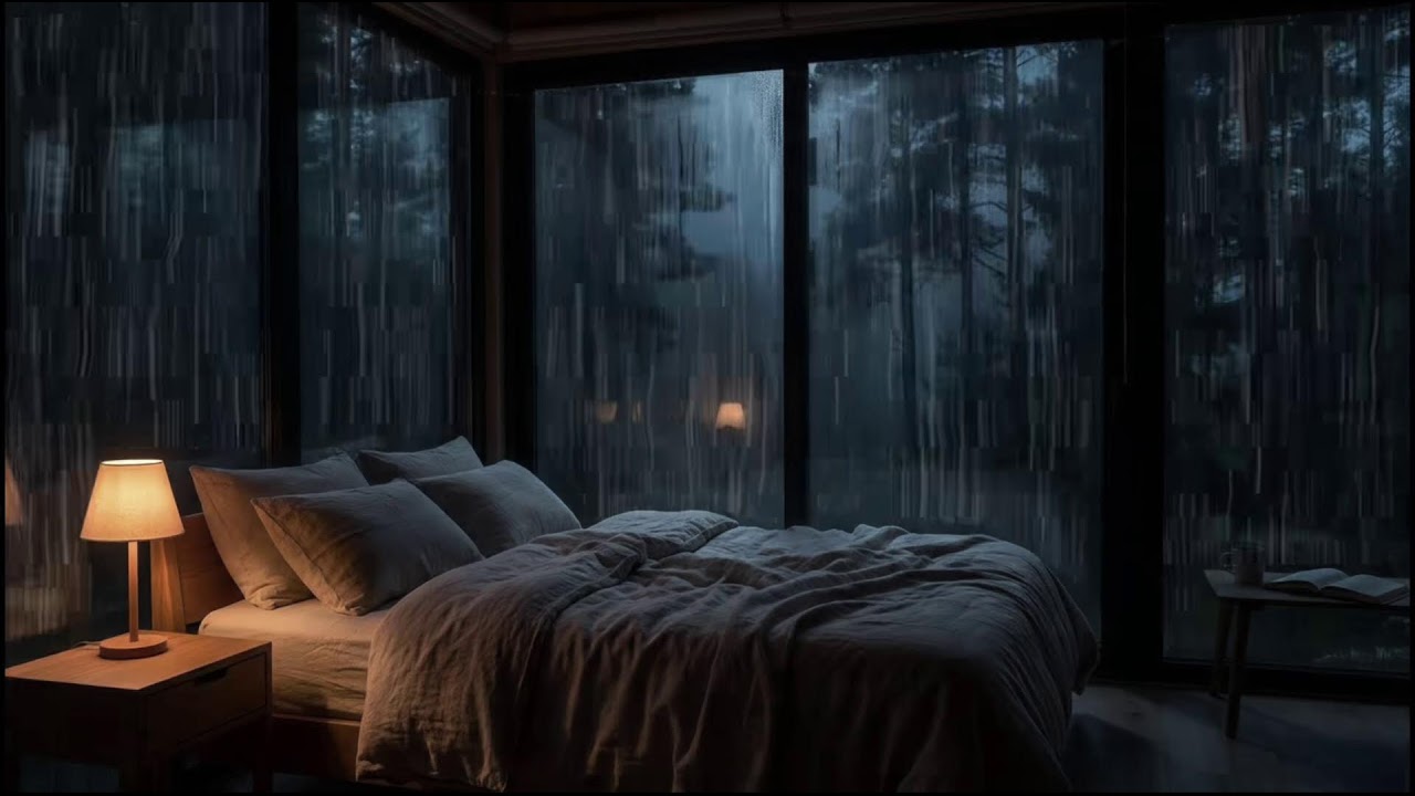 Dark Fantasy Forest Rain Soundscape, Calming Rain for Sleep During Long Insomnia Nights Slowly