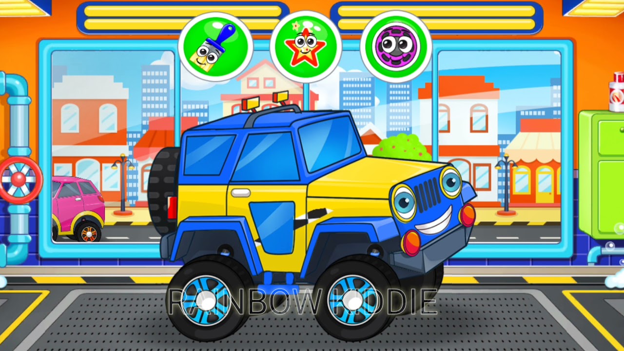 CAR WASH GAMES FOR KIDS|CAR GAMES| ACTIVITY GAME FOR CHILDREN'S |BUSY WITH LEARNING |RAINBOWKIDDIE