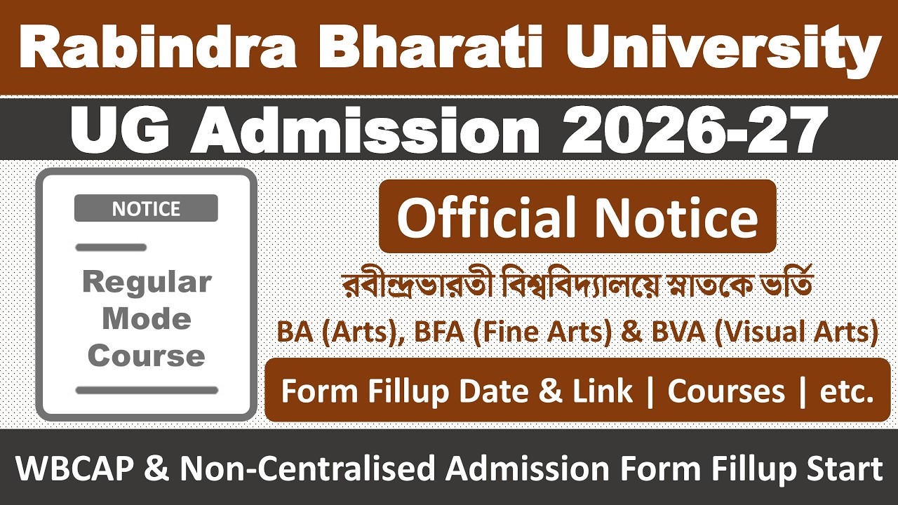Rabindra Bharati University UG Admission Form Fillup 2026-2027: Arts, Fine Arts, Visual Arts | RBU